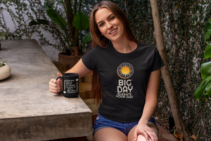 BIG DAY Our Story - smiling woman with coffee mug